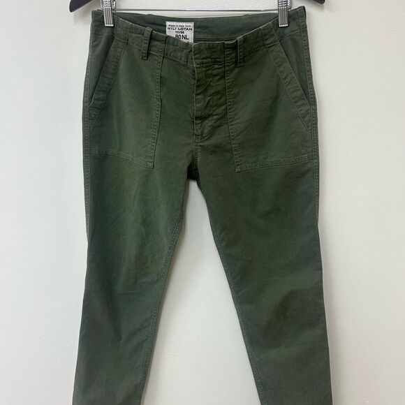 Nili Lotan Cropped Military Pants Olive Green - Picture 6 of 8
